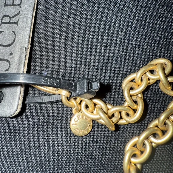 J. Crew Gold Chain Necklace with Blue Floral Accents - Picture 3 of 4